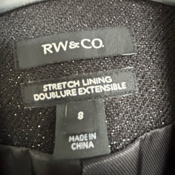 RW&CO Black Sparkle Tuxedo Blazer - Picture 3 of 4